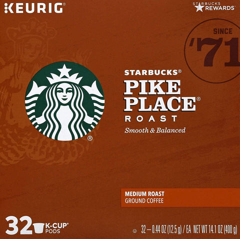 Starbucks K-Cup Coffee Pods, Medium Roast Coffee for Keurig Brewers, Holiday Blend, 100% Arabica, Limited Holiday Edition, 1 Box (32 Pods)