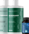 Hair Growth Supplement Plus Rosemary Biotin Shampoo And Conditioner Set - Biotin Supplement For Hair Growth Plus Volumizing Shampoo And Conditioner Set With Rosemary And Biotin For Thinning Hair