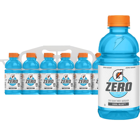 Gatorade Thirst Quencher Zero Sugar Sports Drink Orange 12oz Pack of 12 Electrolytes for Rehydration
