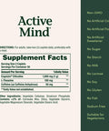 Nature's Bounty Active Mind Dietary Supplement Supports Focus And Attention Cognizin With L-Theanine And Caffeine Pills 1000 Mg 60 Caplets