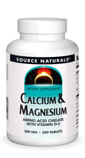 Source s Calcium & Magnesium, Amino Complex with Vitamin D-3, 300 MG - 250 Tablets