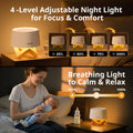 Airsee White Noise Sound Machine For Baby Adults 31 Soothing Sounds 2000Mah Battery 4-Level Night Light Sound Machine Timer & Memory Function 32 Volume Levels Sleep Machines For Home Office Travel