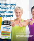 Immune Support Capsules Elderberry with Olive Leaf, Echinacea, Ginger, Chaga & Turmeric Blend - High Potency Immunity Boost Supplement - Immune System Booster Supplement, 120 Veg Capsules
