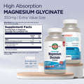 KAL Magnesium Glycinate, New & Improved Fully Chelated High Absorption Formula with BioPerine, Bisglycinate Chelate for Relaxation, Muscle & Bone Health Support, 60 Servings, 240 VegCaps