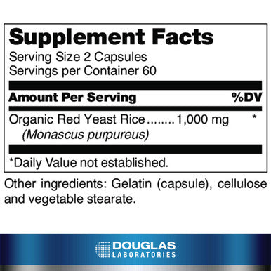 Douglas Laboratories Beni Koji Red Yeast Rice | Fermented Red Rice To Support Healthy Blood Lipid Metabolism* | 120 Capsules