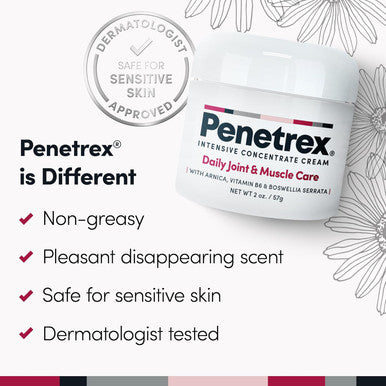 Penetrex Joint & Muscle Therapy Soothing Comfort For Back, Neck, Hands, Feet Premium Whole Body Rub With Arnica, Vitamin B6 Msm & Boswellia Non-Greasy 2Oz Cream