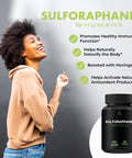HUMANX Sulforaphane+ 602mg- Sulforaphane with Broccoli Seed Extract & Moringa - Supports Antioxidant Production, Detoxification, & Cellular Health - Broccoli Supplement