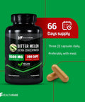 Healthfare Organic Bitter Melon Extract 9500Mg | 200 Capsules | Ultra Concentrated | Digestive Health Support | Extra Strength