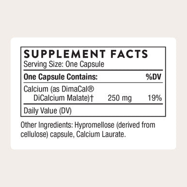 THORNE Calcium (Formerly DiCalcium Malate) Chelated Calcium for Enhanced Absorption with DimaCal for Bone Density Support 120 Capsules