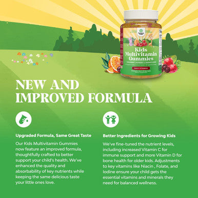 Plant Based Kids Multivitamin Gummies - Multivitamin For Kids Immunity Support Gummies With Vitamins A C D3 E B And Zinc Gelatin And Gluten Non-Gmo Kids Vitamins Gummy Multivitamin Formula 90Ct