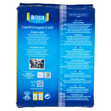De Cecco Capelli D'Angelo (Angel Hair Pasta) 500g