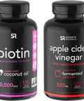 Sports Research Biotin 10000mcg 120ct Apple Cider Vinegar Capsules 120ct