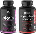 Sports Research Biotin 10000mcg 120ct Apple Cider Vinegar Capsules 120ct