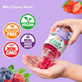 Chewy Vites Kids Magnesium 2 Months Supply 60 Kids Vitamins Gummies 500mg Magnesium Citrate Providing 56mg per Gummy Real Fruit Juice Age 3 + Berries Flavour