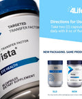 4Life Transfer Factor Vista - Dietary Supplement for Eye Health and Vision Support - Supplement Formula with Lutein Zeaxanthin Zinc Vitamin C and Black Currant - 60 Capsules