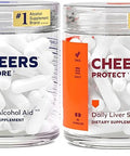 Cheers Liver Combo | Restore + Protect | Support Your Liver & Feel Better After Drinking | DHM, L-Cysteine, Milk Thistle, Prickly Pear, B-Vitamins | 12 Doses Restore, 30 Doses Protect | Supplements