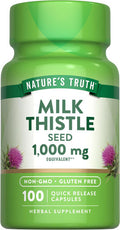Nature'S Truth Milk Thistle Extract Capsules 1000Mg 100 Count Non-Gmo & Gluten Supplement