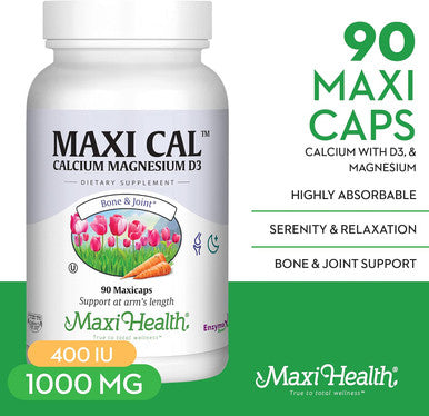 Maxi Health Calcium - with Vitamin D3 and Magnesium (90 Count)