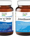 Multivitamin For Men + Joint Essence Bundle | All Natural Herbal Multivitamin With Vitamin D, D3, B12, Biotin And Joint Relief Supplements | One Month Supply