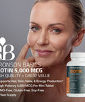 Bronson Biotin 5 000 Mcg High Potency Beauty 360 Tablets
