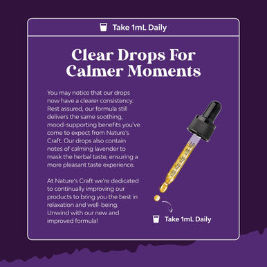 Natures Craft Potent Liquid Kava Kava Drops - Calming High Concentration Kava Extract with Chamomile and Lavender - Tasty Adaptogen Drops Mood Support Supplement with Kava Root - Vegan Non GMO and Alcohol