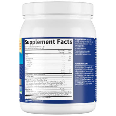 Garden of Life Super Seed - Vegetarian Whole Food Fiber Supplement With Protein And Omega 3 1 Lb 5Oz (600G) Powder