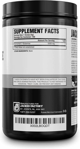 LGlutamine Powder 500g 100 Servings Vegan Fermented L Glutamine Supplement for Post Workout Muscle Recovery Immunity Digestive Health Tested Trusted No Artificial Fillers Unflavored