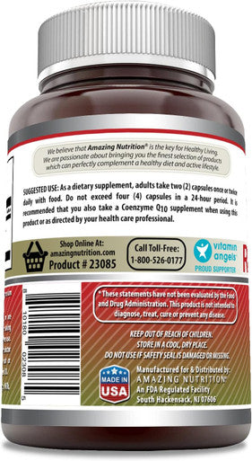 Amazing Nutrition Formulas Red Yeast Rice 1200mg Per Serving 120 Capsules Supplement (Non-GMO Gluten )