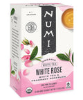 Numi Organic Tea White Rose 16 Tea Bags (Pack of 6) Velvety White Tea & Fragrant Rosebuds Low Caffeine