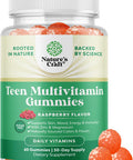 Natures Craft Sugar Gummy Vitamins for Teen Girls & Boys - Teen Vitamins for Boys 12-17 Gummies & Girls 12-17 for Enhanced Immunity Energy and Skin - Teen Multivitamin for Girls 12-17 and Boys with Magnesium