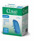 Curad Food Service Metal Detectable Blue Fabric Adhesive Bandages 3/4" x 3" Pack of 100