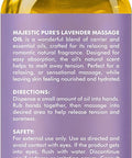 MAJESTIC PURE Lavender Massage Oil for Men and Women - Great for Calming, Soothing and to Relax - Blend of Natural Oils for Therapeutic Massaging and Aromatherapy - 8 fl oz.