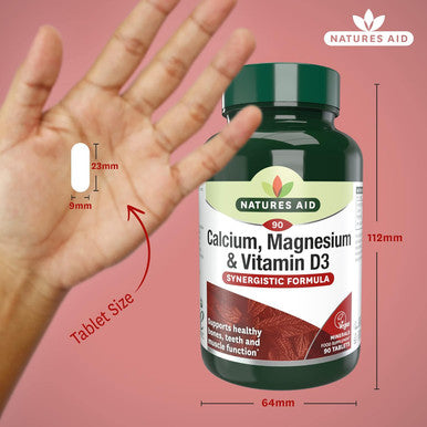 Calcium, Magnesium & D3 90 Tablets. Suitable for Vegans.