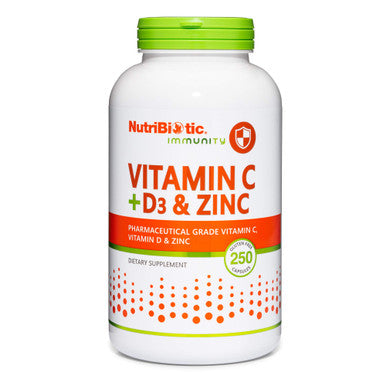 NutriBiotic Ã¢â‚¬â€œ Vitamin C + Vitamin D3 & Zinc 250 Capsules