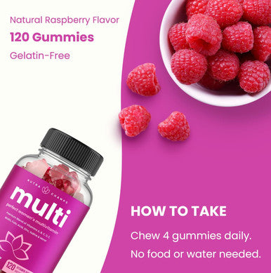 Multivitamin For Women 14+ Womens Multivitamin Gummies, 120 Count Vitamins A, B, C, D, E, Biotin, Folic Acid Womens Gummy Multivitamins Chewable Daily Multi Gummy Vitamins For Women