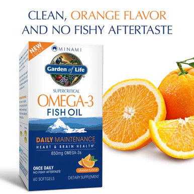 Garden of Life Epa/Dha Omega 3 Fish Oil - Minami Natural Brain Function Heart And Mood Supplement 60 Softgels