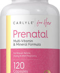 Carlyle Prenatal Vitamins for Women | 120 Capsules | Multivitamin and Mineral Formula with Folic Acid | Non-GMO and Gluten Supplement | for Her