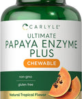 Carlyle Papaya Enzyme Chewable Tablets | Vegetarian Non-GMO Gluten Formula | Tropical Flavor