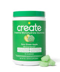 Create Creatine Monohydrate Gummies for Men & Women - Boost Focus, Strength, and Endurance, Anti-Melting Formula, Vegan, Gluten-Free, Non-GMO, 1.5 Gram Creatine per Gummy (Sour Green Apple, 90 ct)