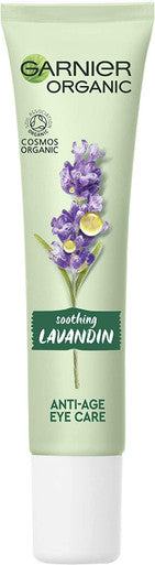 Garnier Organic Soothing Lavandin Anti Age Eye Cream, Enriched With Vitamin E and Organic Argan Oil for Smooth and Refreshed Eye Area 15 ml