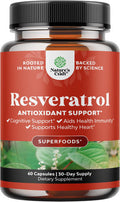 Natures Craft Youthful Trans Resveratrol Supplement - Natural Joint Support Supplement - Optimized Resveratrol Capsules with AMPK Activator Brain Booster Immune Support and Heart Health Supplement