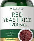 Carlyle Red Yeast Rice 1200 mg | 250 Capsules | Non-GMO, Gluten Free Supplement
