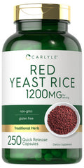 Carlyle Red Yeast Rice | 250 Capsules | Non-Gmo, Gluten Free Supplement