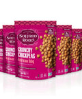 Saffron Road Roasted and Crunchy Sea Salt Chickpeas High Protein Snacks Glutenfree Vegan High Fiber Snacks Halal and Kosher 5.4oz Pouch Pack of 6