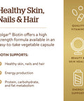 Solgar Biotin 1000 Mcg 250 Vegetable Capsules - Supports Healthy Skin Nails & Hair - Energy Metabolism - Enhanced Potency - Non-Gmo Vegan Gluten Free Dairy Free Kosher Halal - 250 Servings