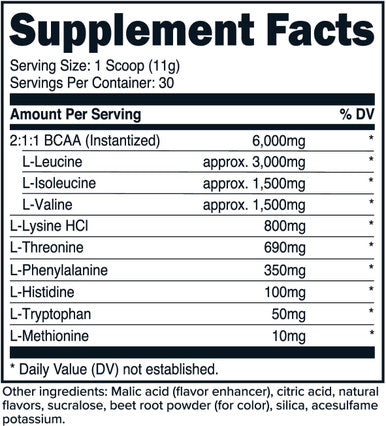 Primaforce EAA Powder (30 Servings Fruit Punch Flavor) | Essential Amino Acids for Pre/Intra Workout and Recovery - Non-GMO and Gluten