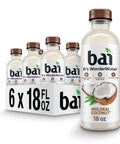 Bai Antioxidant Infused Water Beverage, Molokai Coconut, with Vitamin C and No Artificial Sweeteners, 18 Fluid Ounce Bottle, 12 Pack