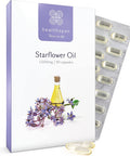 Healthspan Starflower Oil 1,000mg (90 Capsules) | Richest Source of Gamma-Linolenic Acid (GLA) | Women's Health | 207mg GLA & 131mg Omega 9 Fatty Acids Per Capsule | Vegan