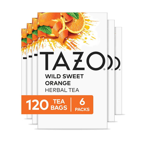 TAZO Passion Herbal Tea Bags, 120 Total Tea Bags (20ct - Pack of 6) | A tropical blend Herbal Tea , 120 Total Tea Bags, Caffeine Free for hot or iced tea
