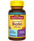 Nature Made Biotin 2500 mcg Softgels 150 Ct, Support Healthy Hair, Skin, Nails (Packaging May Vary)